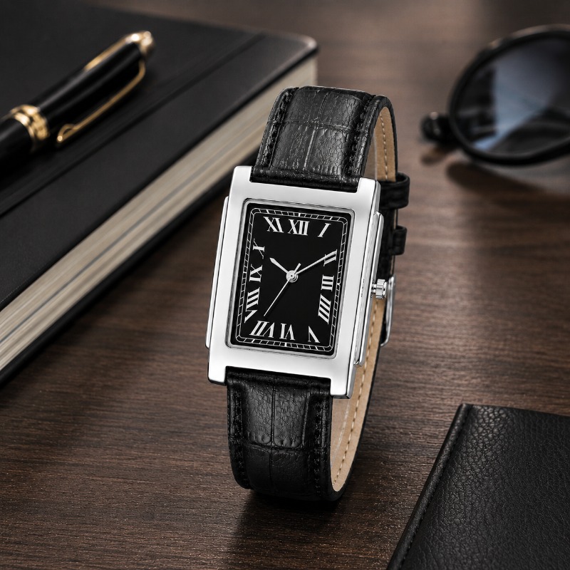 Smartwatch Vintage Watches For Men - Orologio da Polso Minimalista Rettangolare da
