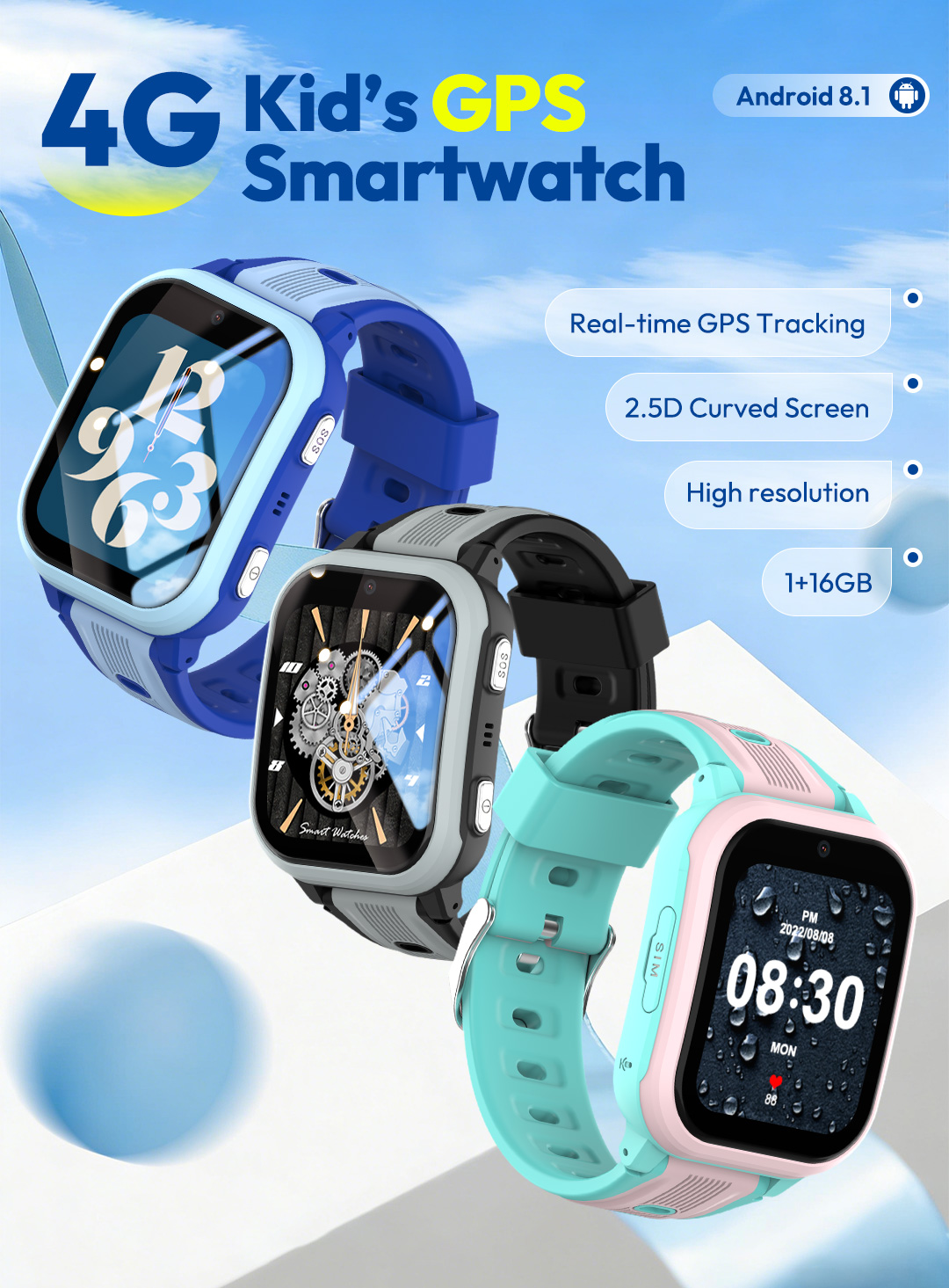 Smartwatch Watches For Kids With Gps - Wonlex Smartwatch 4G per Bambini KT41