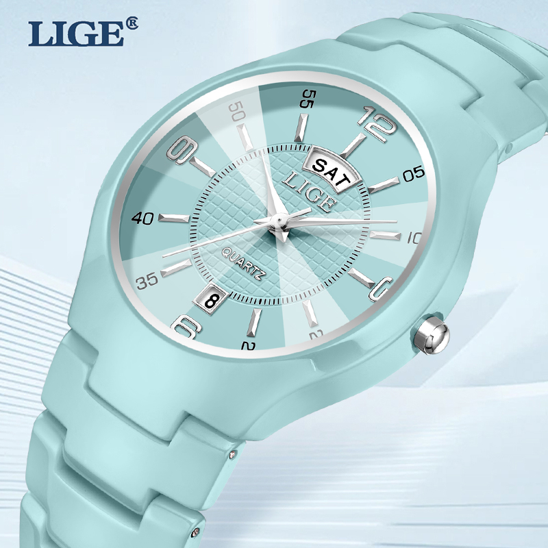 Luxury Ceramic Watch - Orologio da Donna LIGE Elegante, Moda