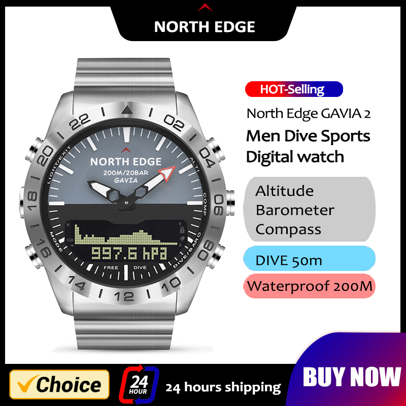 Smartwatch Army Watches For Men - NORTH EDGE Orologio Subacqueo da Uomo,