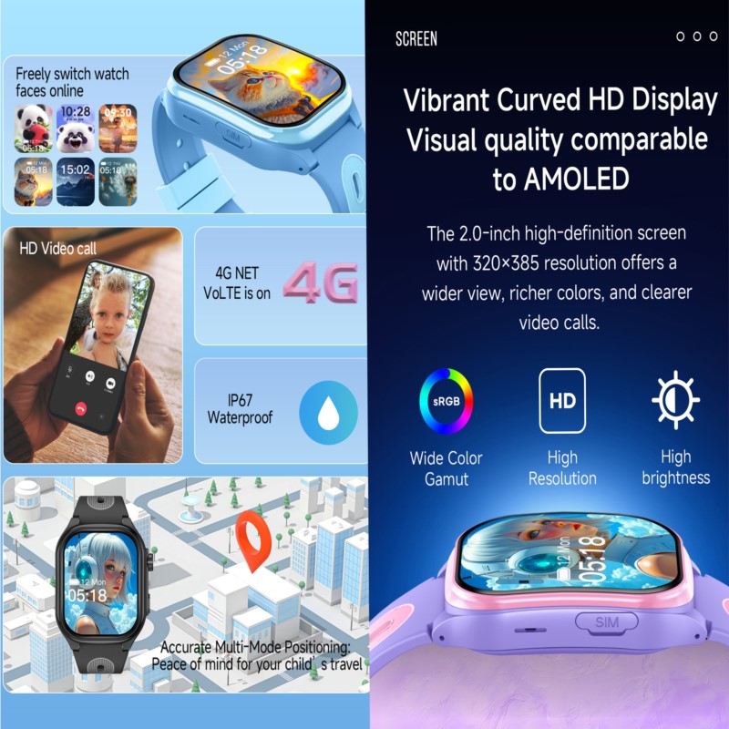 Smartwatch 4G per Bambini con  - Smartwatch Watches For Kids With Gps recensione e prezzo